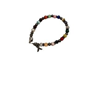Cancer awareness Multicolor Beaded Bracelet